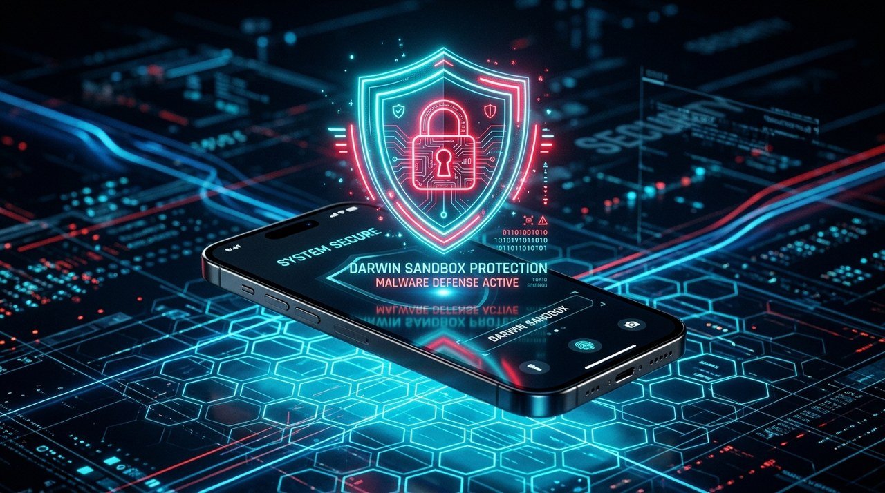 Apple iOS Darwin Sandbox Security Shield Defense Architecture on Titanium iPhone