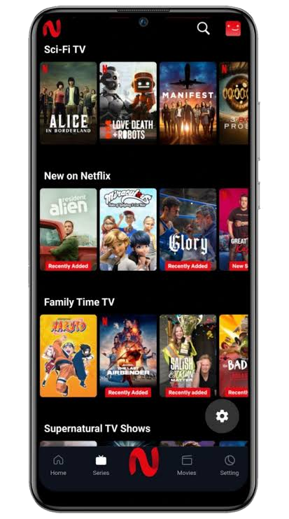 Google Cast and Receiver on NetMirror Android APK Interface